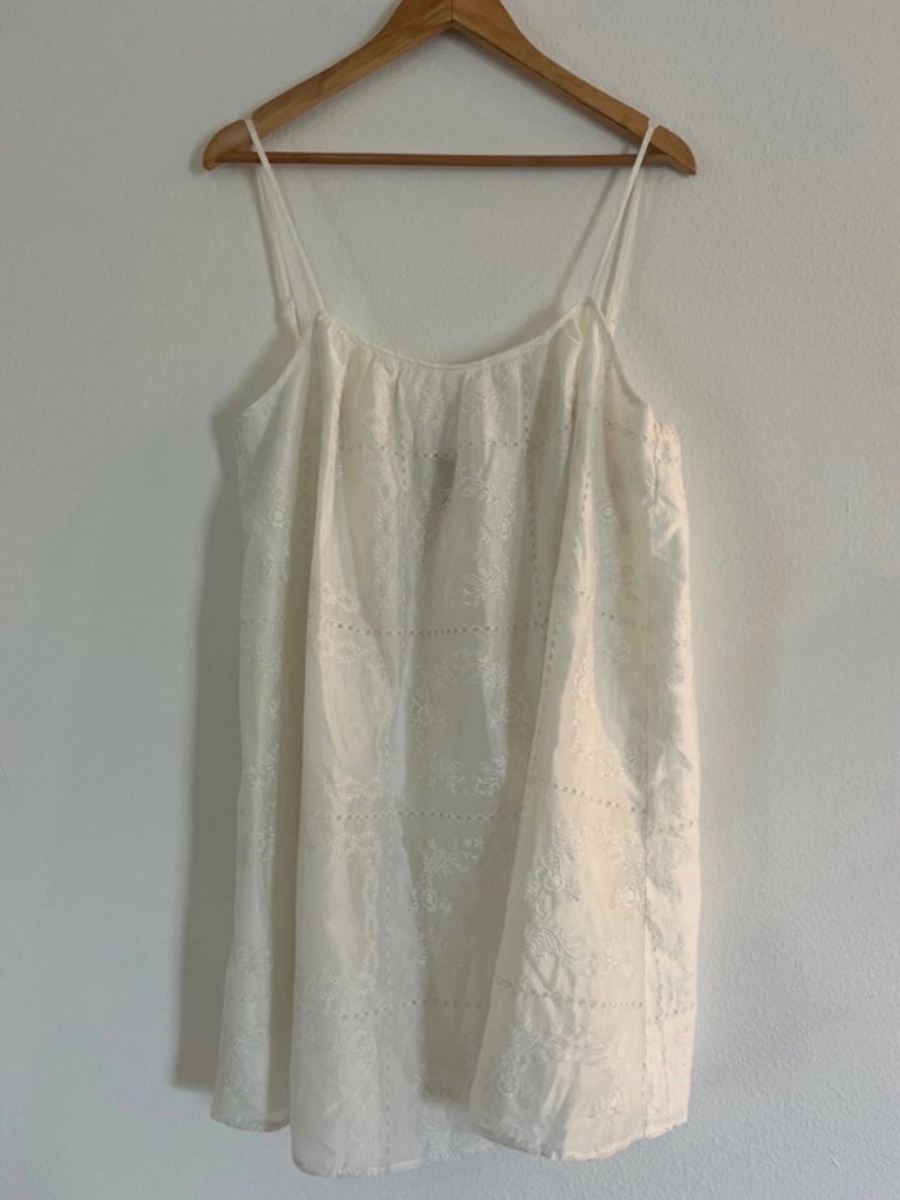 NWT Aqua Swim White Embroidered Swim Cover Mini Dress